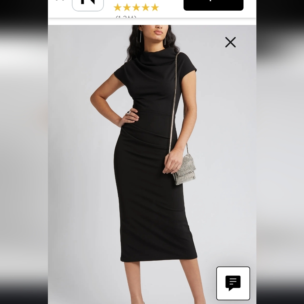 NWOT Nikki Lund Black Multi Way Midi Dress